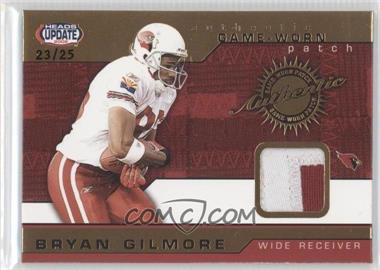 2002 Pacific Heads Update - Game-Worn - Gold Patch #2 - Bryan Gilmore /25