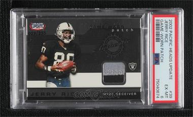 2002 Pacific Heads Update - Game-Worn - Patch #39 - Jerry Rice /255 [PSA 6 EX‑MT]