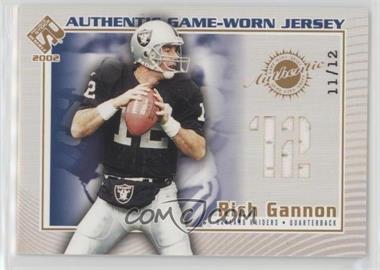 2002 Pacific Private Stock Reserve - Authentic Game-Worn Jersey - Numbers #90 - Rich Gannon /12