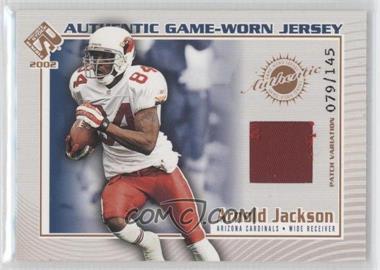 2002 Pacific Private Stock Reserve - Authentic Game-Worn Jersey - Patch Variation #3 - Arnold Jackson /145