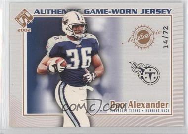 2002 Pacific Private Stock Reserve - Authentic Game-Worn Jersey - Team Logo #119 - Dan Alexander /72