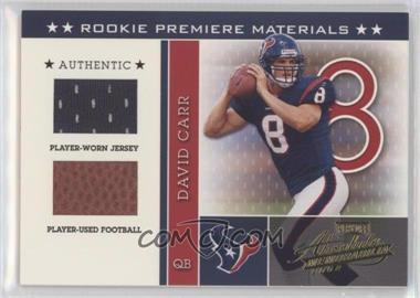 2002 Playoff Absolute Memorabilia - [Base] #204 - Rookie Premiere Materials - David Carr /825