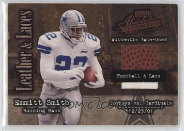 2002 Playoff Absolute Memorabilia - Leather and Laces - Football & Lace #LL-42 - Emmitt Smith /50 [Good to VG‑EX]