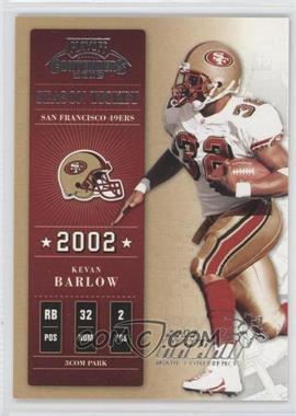 2002 Playoff Contenders - [Base] - 2003 Hawaii Trade Conference #97 - Kevan Barlow /15