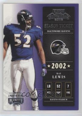 2002 Playoff Contenders - [Base] - Celebrating a Premium Decade #15 - Ray Lewis /10