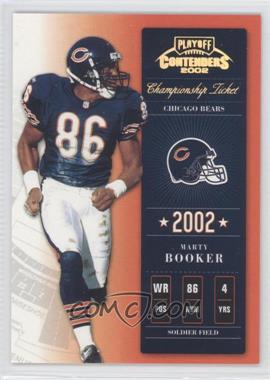 2002 Playoff Contenders - [Base] - Championship Ticket #66 - Marty Booker /250
