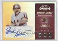 Rookie Ticket - Patrick Ramsey #/575