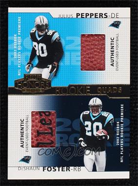 2002 Playoff Honors - Rookie Quads - Gold #RQ-19 - DeShaun Foster, Eric Crouch, Antwaan Randle El, Julius Peppers /25