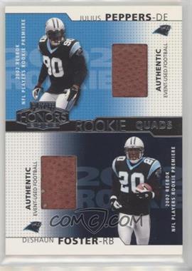 2002 Playoff Honors - Rookie Quads #RQ-19 - DeShaun Foster, Eric Crouch, Antwaan Randle El, Julius Peppers /500 [Good to VG‑EX]