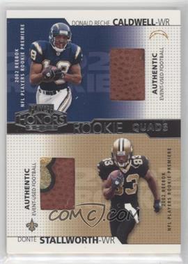 2002 Playoff Honors - Rookie Quads #RQ-21 - Javon Walker, Ron Johnson, Donald Reche Caldwell, Donte Stallworth /500