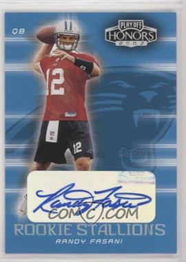 2002 Playoff Honors - Rookie Stallions - Autographs #RS-37 - Randy Fasani /100