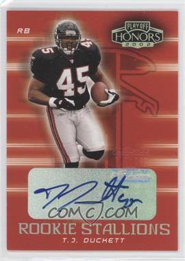 2002 Playoff Honors - Rookie Stallions - Autographs #RS-42 - T.J. Duckett /100