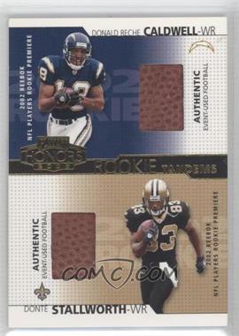 2002 Playoff Honors - Rookie Tandems - Gold #RT-11 - Donald Reche Caldwell, Donte Stallworth /250
