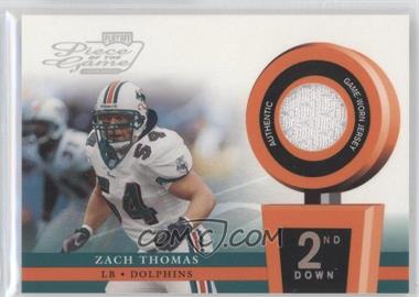 2002 Playoff Piece of the Game - Materials - 2nd Down #POG-58 - Zach Thomas /150