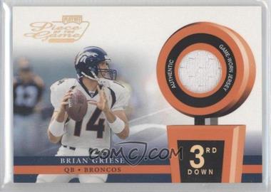 2002 Playoff Piece of the Game - Materials - 3rd Down #POG-5 - Brian Griese /50