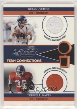 2002 Playoff Piece of the Game - Materials #POG-60 - Team Connections - Brian Griese, Terrell Davis /500