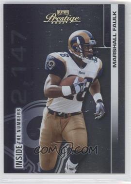 2002 Playoff Prestige - Inside the Numbers - Gold #IN 10 - Marshall Faulk /28