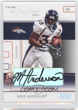 2002 Playoff Prime Signatures - [Base] - Authentic Signatures #27 - Mike Anderson /10