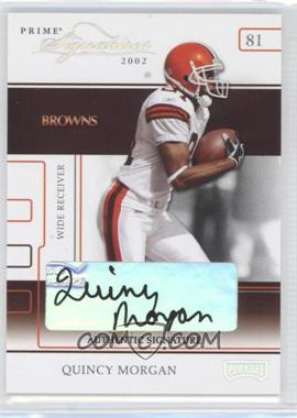 2002 Playoff Prime Signatures - [Base] - Authentic Signatures #46 - Quincy Morgan /160