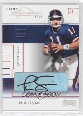 2002 Playoff Prime Signatures - [Base] - Authentic Signatures #57 - Phil Simms /62