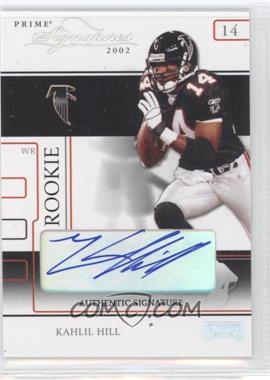 2002 Playoff Prime Signatures - [Base] - Authentic Signatures #80 - Kahlil Hill /45