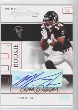 2002 Playoff Prime Signatures - [Base] - Authentic Signatures #80 - Kahlil Hill /45