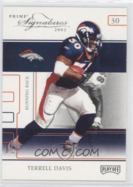 2002 Playoff Prime Signatures - [Base] - Samples Silver #8 - Terrell Davis