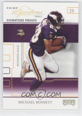 2002 Playoff Prime Signatures - [Base] - Signature Proofs #29 - Michael Bennett /50