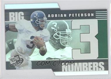 2002 Press Pass - Big Numbers #BN 12 - Adrian Peterson