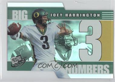 2002 Press Pass - Big Numbers #BN 4 - Joey Harrington