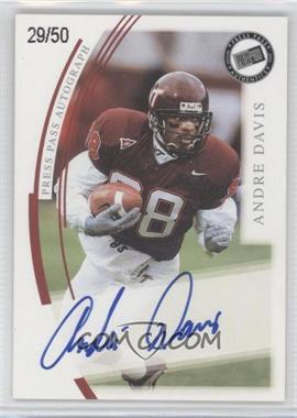 2002 Press Pass JE - Autographs - Silver #_ANDA - Andre' Davis /50