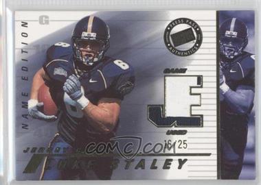 2002 Press Pass JE - Game-Used Jerseys - Name Edition #JEN /LS - Luke Staley /25