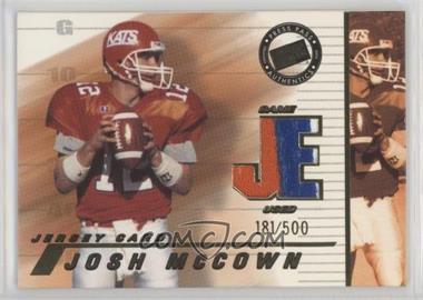 2002 Press Pass JE - Game-Used Jerseys #JE / JM - Josh McCown /500