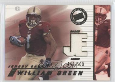 2002 Press Pass JE - Game-Used Jerseys #JE / WG - William Green /500