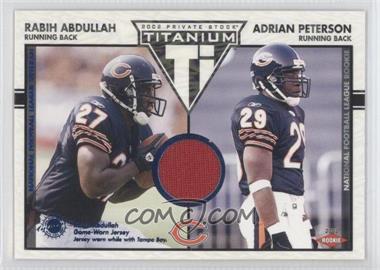 2002 Private Stock Titanium - [Base] - Blue Jerseys #112 - Rabih Abdullah, Adrian Peterson /200