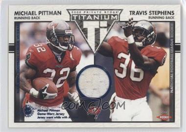 2002 Private Stock Titanium - [Base] - Blue Jerseys #168 - Michael Pittman, Travis Stephens /200