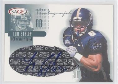 2002 SAGE - Autographs - Platinum #A38 - Luke Staley /50