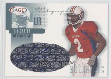 2002 SAGE - Autographs - Platinum #A6 - Tim Carter /50