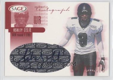 2002 SAGE - Autographs - Red #A26 - Ashley Lelie /700