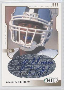 2002 SAGE Hit - Autographs - Gold #H30 - Ronald Curry /250