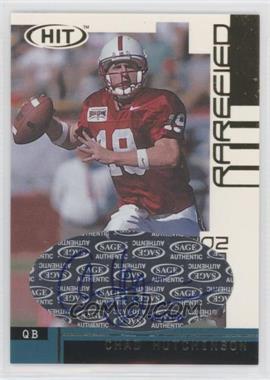 2002 SAGE Hit - Autographs - Rarified Gold #H35 - Chad Hutchinson /100