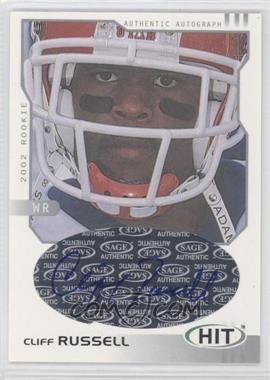 2002 SAGE Hit - Autographs - Silver #H31 - Cliff Russell