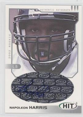 2002 SAGE Hit - Autographs - Silver #H38 - Napoleon Harris