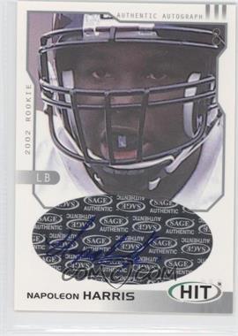 2002 SAGE Hit - Autographs - Silver #H38 - Napoleon Harris