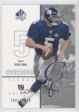 2002 SP Authentic - [Base] #123 - Signal Callers - Kerry Collins /2000