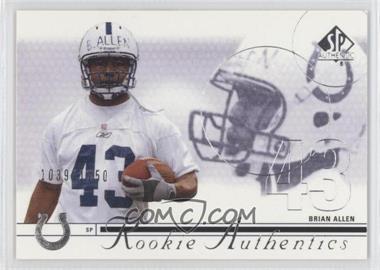 2002 SP Authentic - [Base] #156 - Rookie Authentics - Brian Allen /1150
