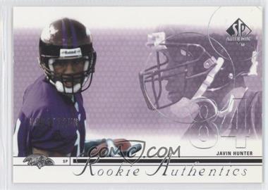 2002 SP Authentic - [Base] #160 - Rookie Authentics - Javin Hunter /1150
