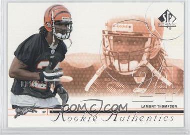 2002 SP Authentic - [Base] #174 - Rookie Authentics - Lamont Thompson /1150