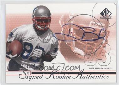 2002 SP Authentic - [Base] #193 - Signed Rookie Authentics - Deion Branch /1150