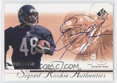 2002 SP Authentic - [Base] #196 - Signed Rookie Authentics - Eric McCoo /1150